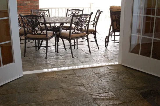 Indoor and outdoor slate flooring, Hanford, CA