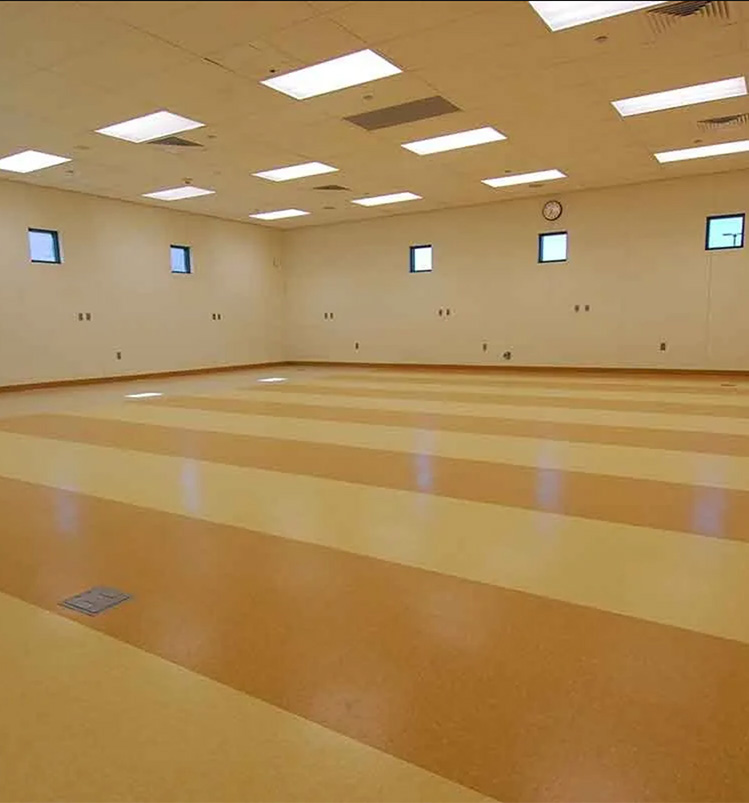 Yellow and Orange Striped Sheet Vinyl for School in Hanford, CA