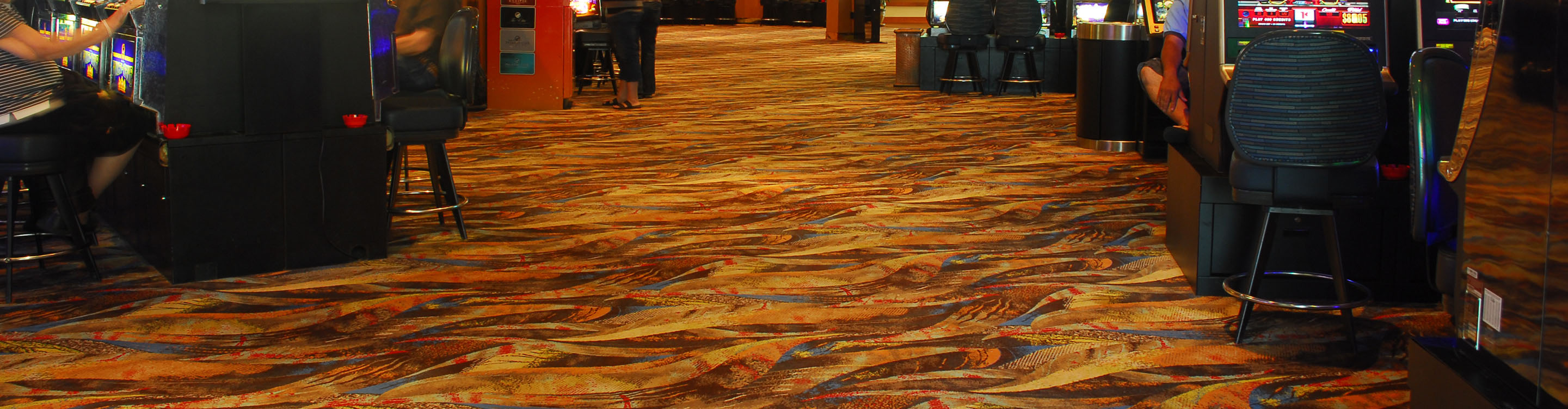 Fiery casino carpeting