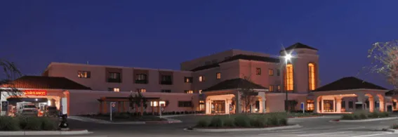 Adventist Medical Center at night in Hanford, CA