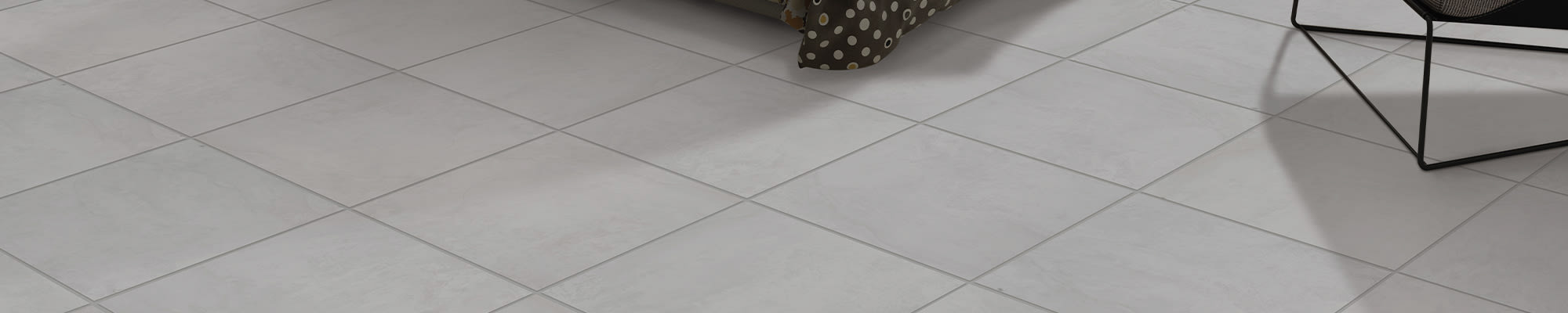 Large ivory tile flooring