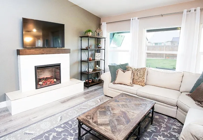 Living room with LVP flooring