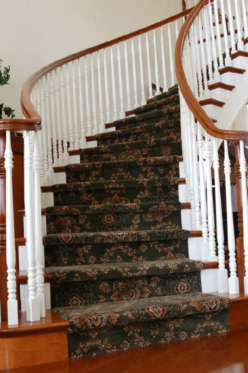Curved staircase carpet, Hanford CA