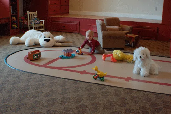 Playroom with sturdy carpet tile, Hanford, CA
