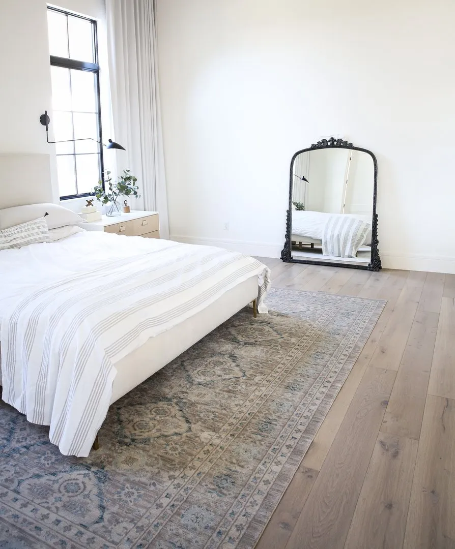 Bedroom with area rug on hardwood flooring, Hanford, CA