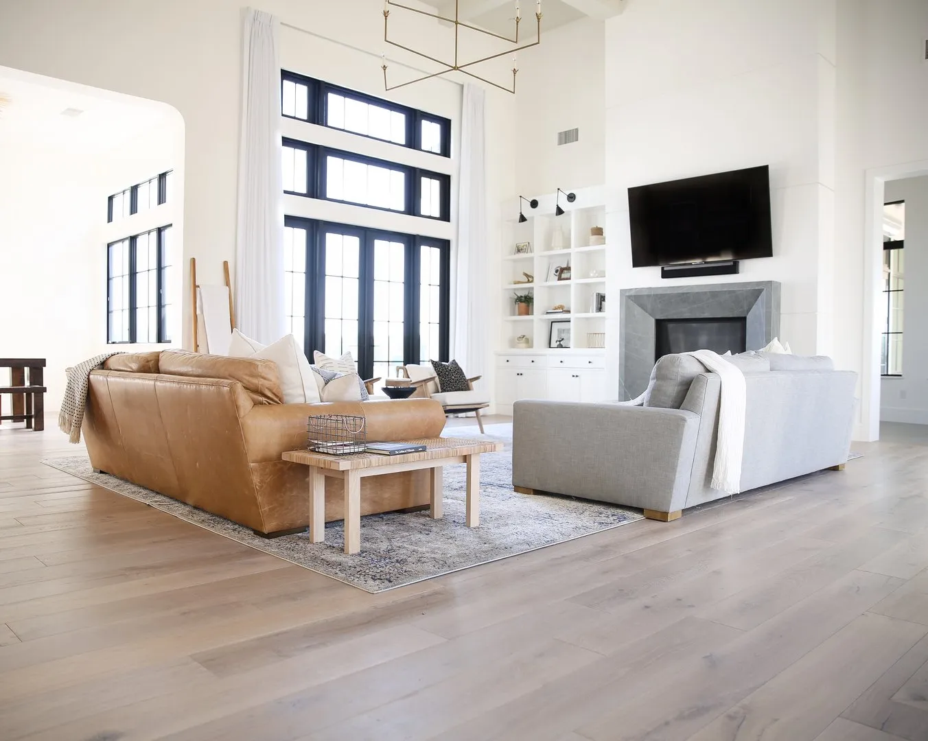 Light and airy living room with Balboa White Oak hardwood flooring