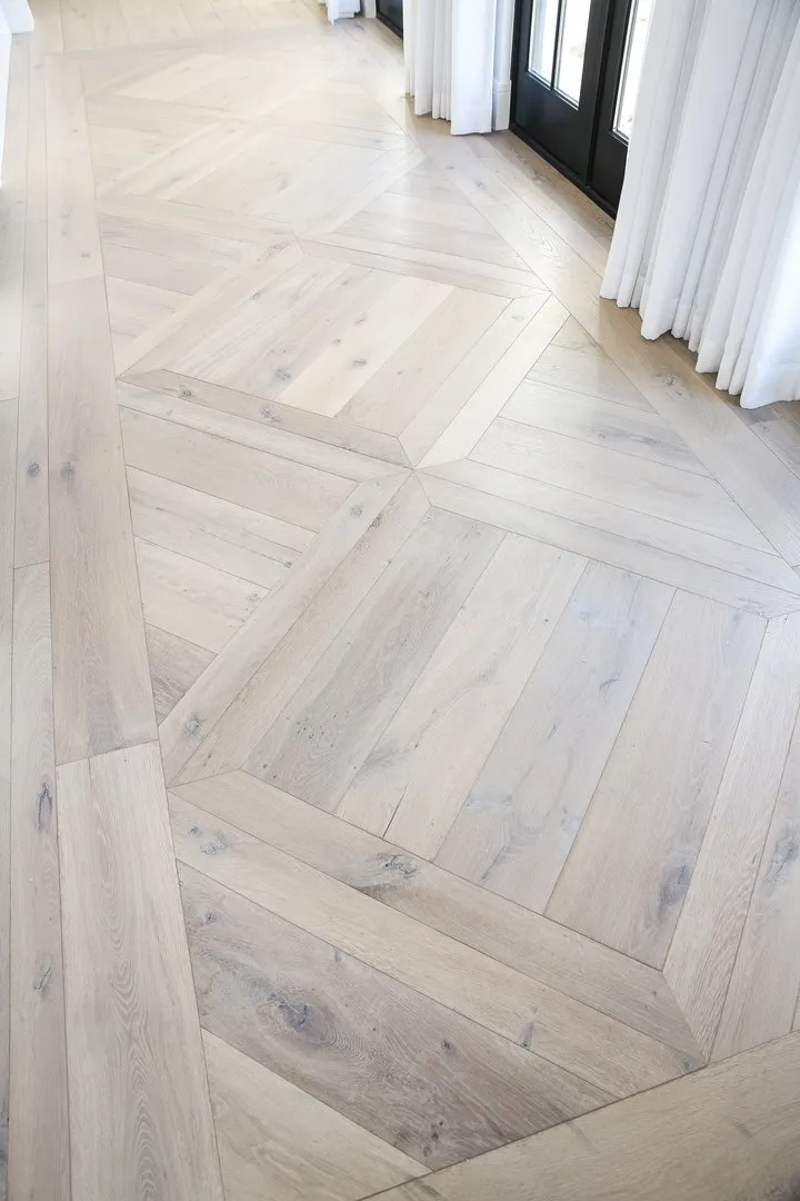 Close up of parquet flooring design