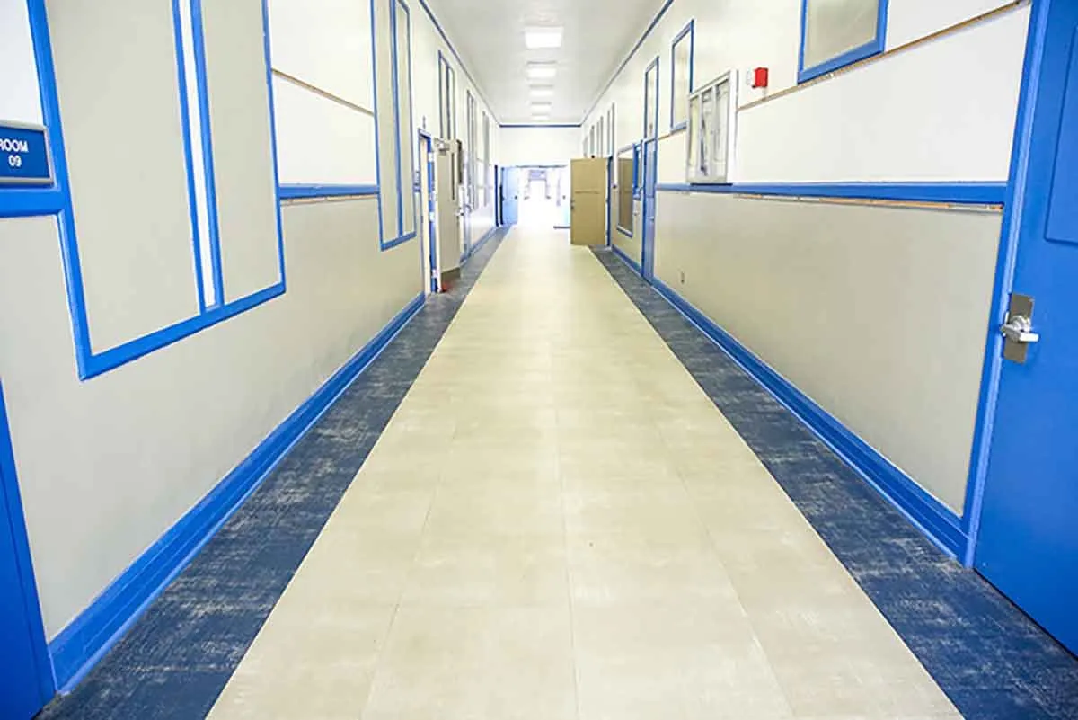 Vinyl flooring in hallway, Avenal, CA