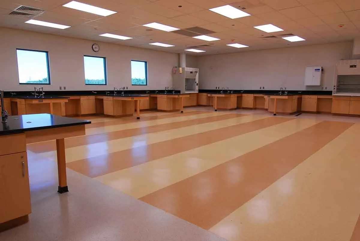 School Vinyl Flooring with Stripes, Hanford, CA