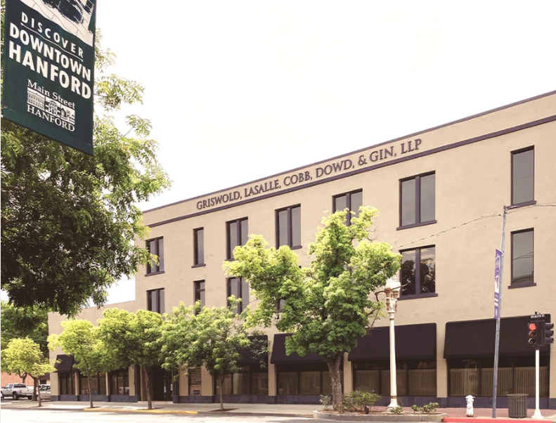 Exterior of law offices in Hanford, CA