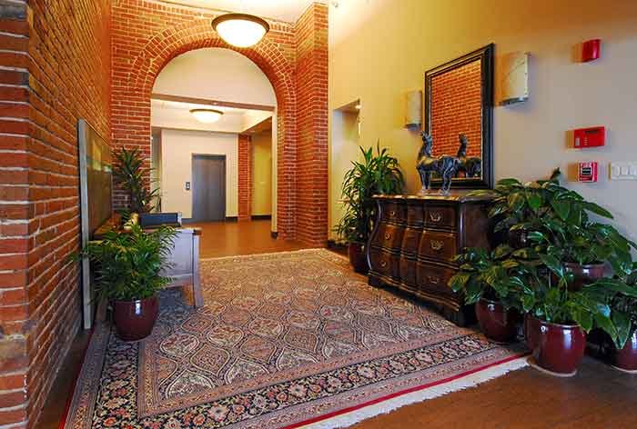 Persian rug in reception area, Hanford, CA