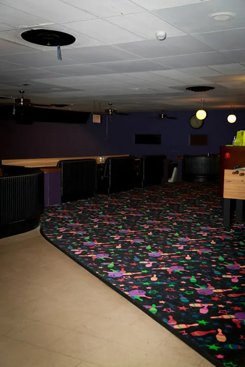 Bowling alley carpeting, Selma, CA