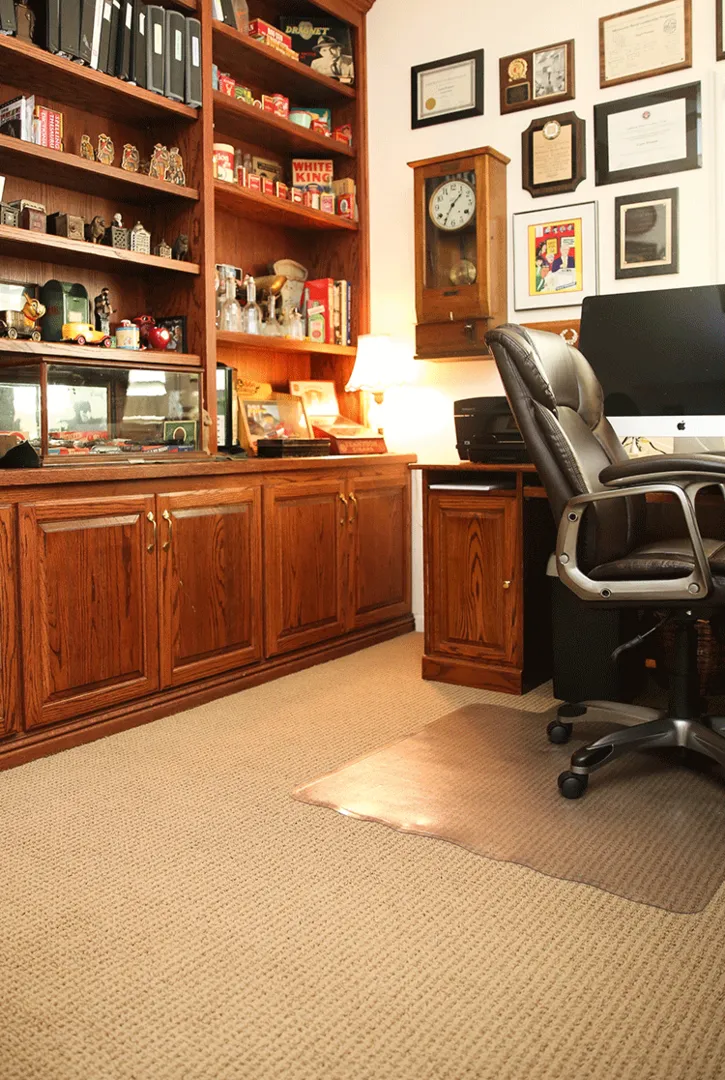 Office with new carpet
